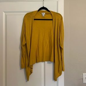 Mustard colored light sweater from Old Navy, 1X Plus